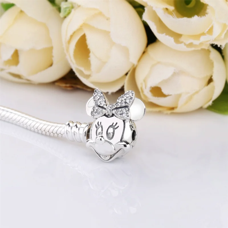 (obrázek pro) Náramek PANDORA Disney, Minnie třpytivý portrét - 597770CZ - Zobrazit 2