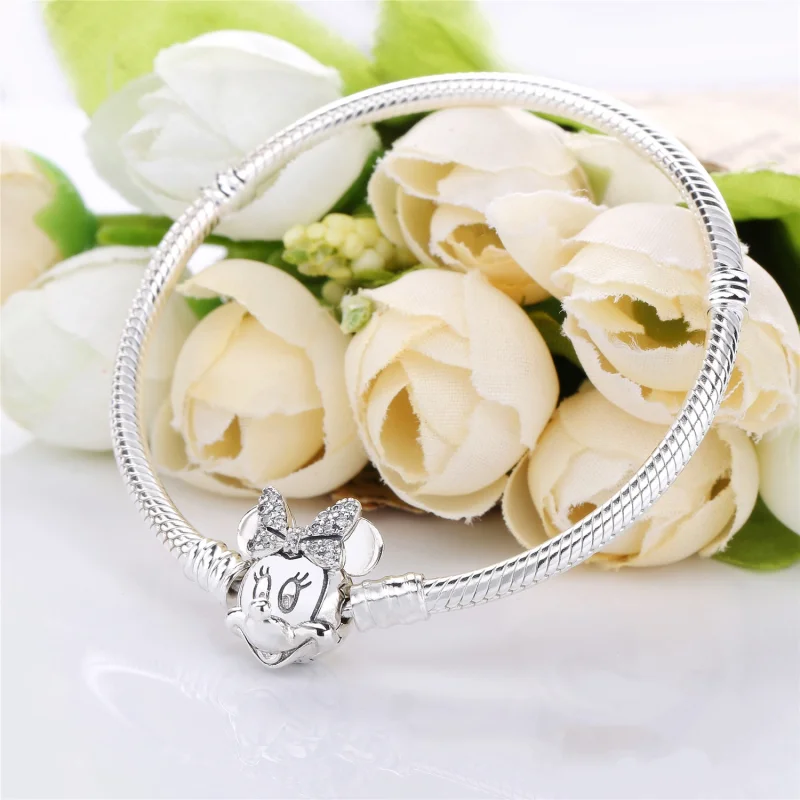 (obrázek pro) Náramek PANDORA Disney, Minnie třpytivý portrét - 597770CZ - Zobrazit 4