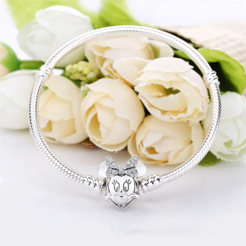 (obrázek pro) Náramek PANDORA Disney, Minnie třpytivý portrét - 597770CZ - Zobrazit 5
