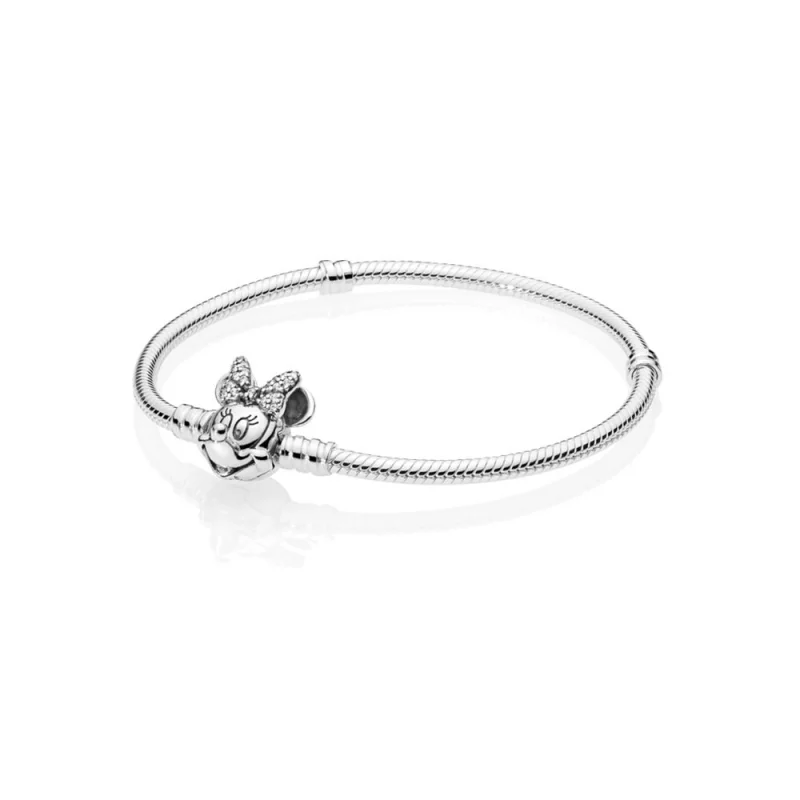 (obrázek pro) Náramek PANDORA Disney, Minnie třpytivý portrét - 597770CZ