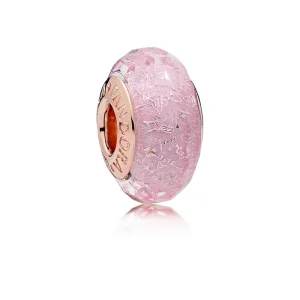 (obrázek pro) Přívěsek PANDORA Růžové třpytivé sklo Murano - 781650
