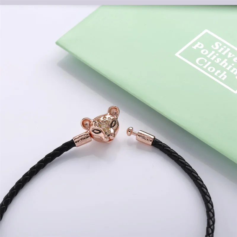 (obrázek pro) Sezónní pletený kožený Náramek PANDORA Moments - 588053CBK-S - Zobrazit 4