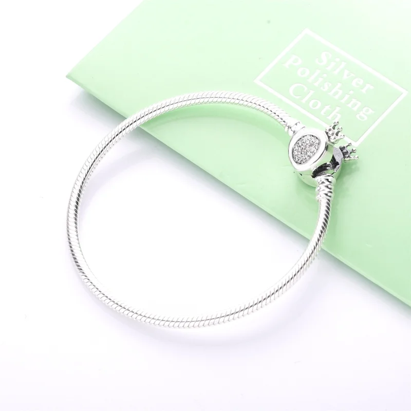 (obrázek pro) Hadovitý řetízkový náramek Pandora Moments s O s korunkou - 598286CZ - Zobrazit 3