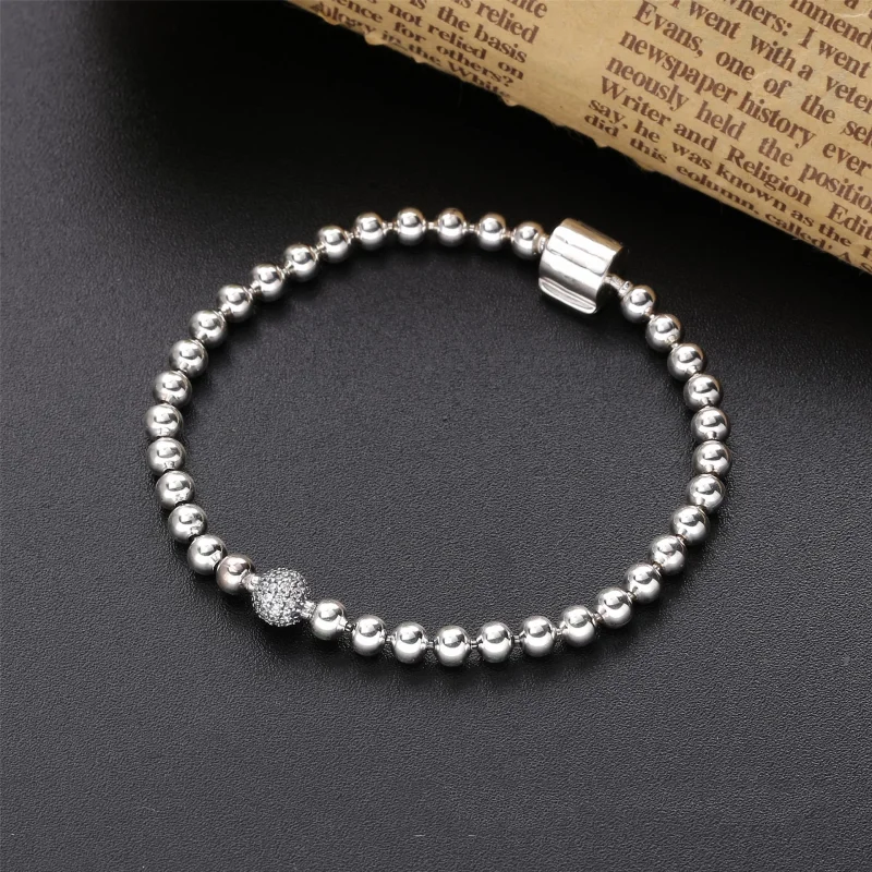 (obrázek pro) Náramek PANDORA Kuličky a pavé - 598342CZ - Zobrazit 2