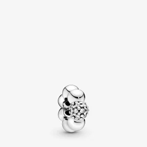 (obrázek pro) Oddělovací přívěsek PANDORA Leštěné kuličky a pavé - 798310CZ