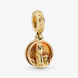 (obrázek pro) Visací přívěsek PANDORA Shine Disney, Simba & Mufasa Sunset 768262ENMX