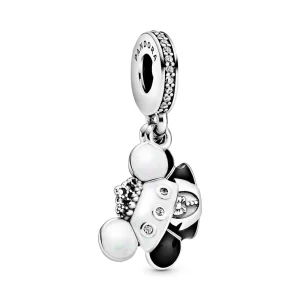 (obrázek pro) PANDORA Disney Mickey a Minnie svatební visící přívěsek ze sterlingového stříbra - 798804C01