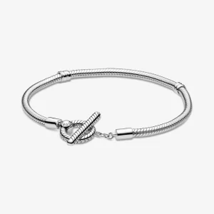 (obrázek pro) Pandora Moments T-Bar náramek se vzorem hadího řetězu - 599082C00