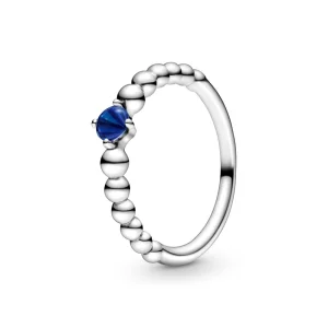 (obrázek pro) PANDORA Mořský modrý prstýnek s korálky - 198867C12