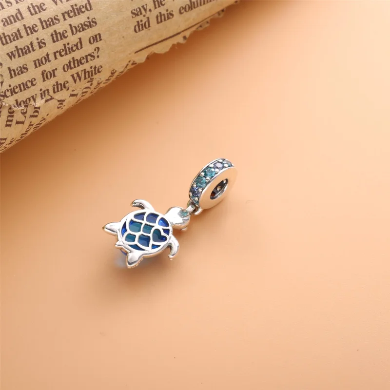 (obrázek pro) PANDORA Murano Skleněná Mořská Želva Visící Charm - 798939C01 - Zobrazit 3