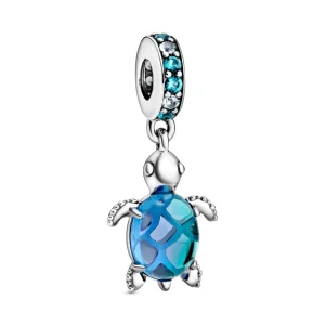 (obrázek pro) PANDORA Murano Skleněná Mořská Želva Visící Charm - 798939C01