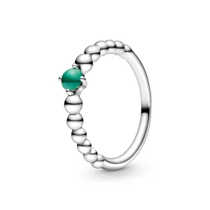 (obrázek pro) PANDORA Prstýnek Rainforest Green s korálky - 198867C05