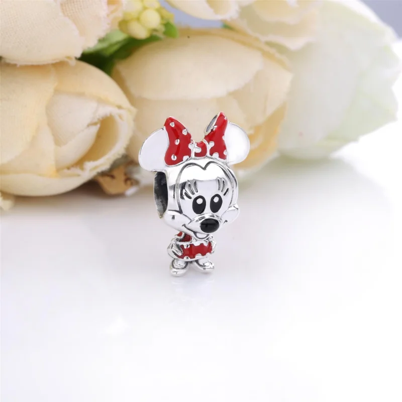 (obrázek pro) PANDORA Přívěsek Disney myška Minnie s puntíkovanými šaty a mašlí 798880C02 - Zobrazit 2