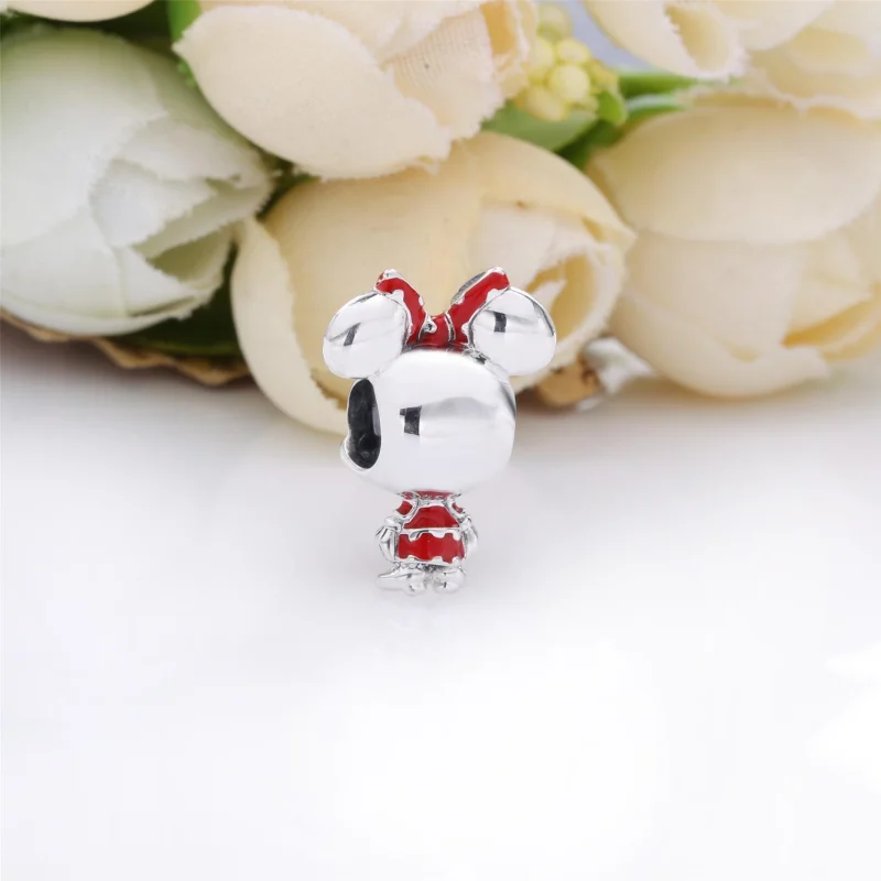 (obrázek pro) PANDORA Přívěsek Disney myška Minnie s puntíkovanými šaty a mašlí 798880C02 - Zobrazit 4