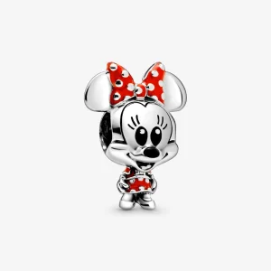 (obrázek pro) PANDORA Přívěsek Disney myška Minnie s puntíkovanými šaty a mašlí 798880C02