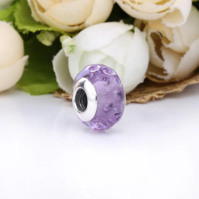 (obrázek pro) PANDORA Přívěsek Vlnité levandulové Murano sklo 798875C00 - Zobrazit 3