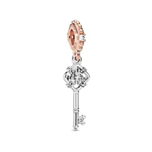 (obrázek pro) PANDORA Rose Gold Visací přívěsek Disney Parky Klíč 788226CZ