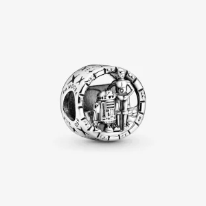 (obrázek pro) PANDORA Star Wars C-3PO a R2-D2 prolamovaný přívěšek - 799245C00