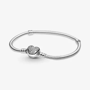 (obrázek pro) Hadovitý řetízkový náramek Disney Pandora Moments srdcová spona Mickey Mouse - 599299C01