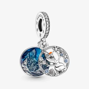 (obrázek pro) PANDORA Dvojitý visací přívěsek Disney Olaf z Ledového království - 799638C01