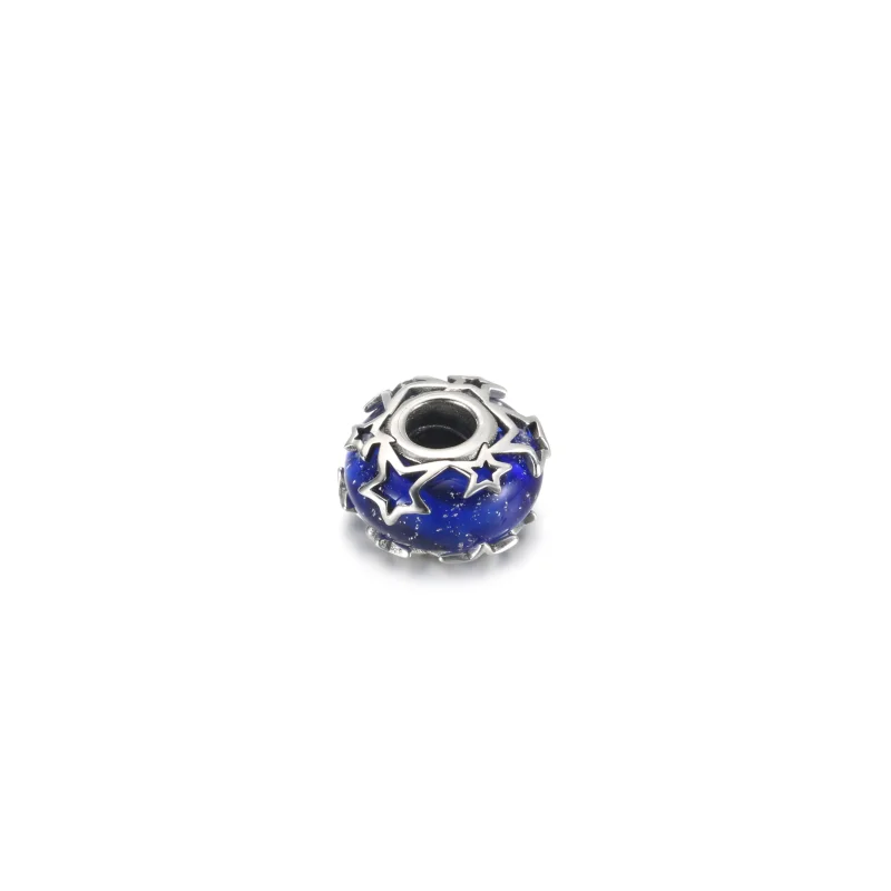 (obrázek pro) PANDORA Murano přívěsek Modrá galaxie s hvězdami - 790015C00 - Zobrazit 4