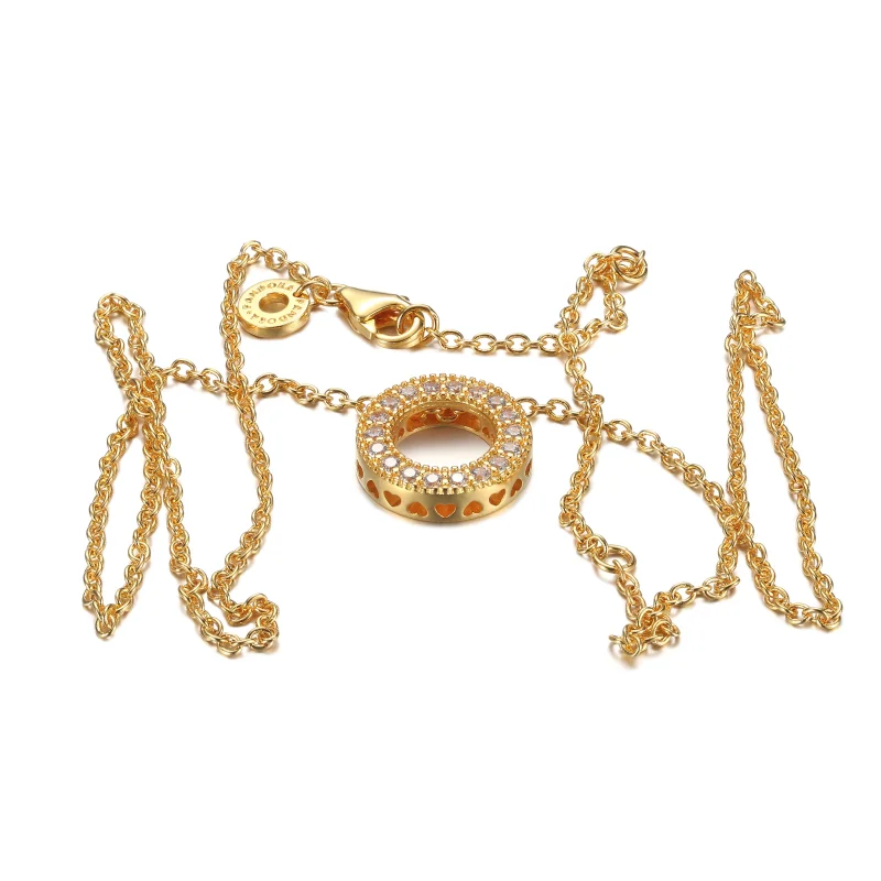 (obrázek pro) PANDORA Náhrdelník Pandora Logo Pavé Kruh - 367436C01 - Zobrazit 5