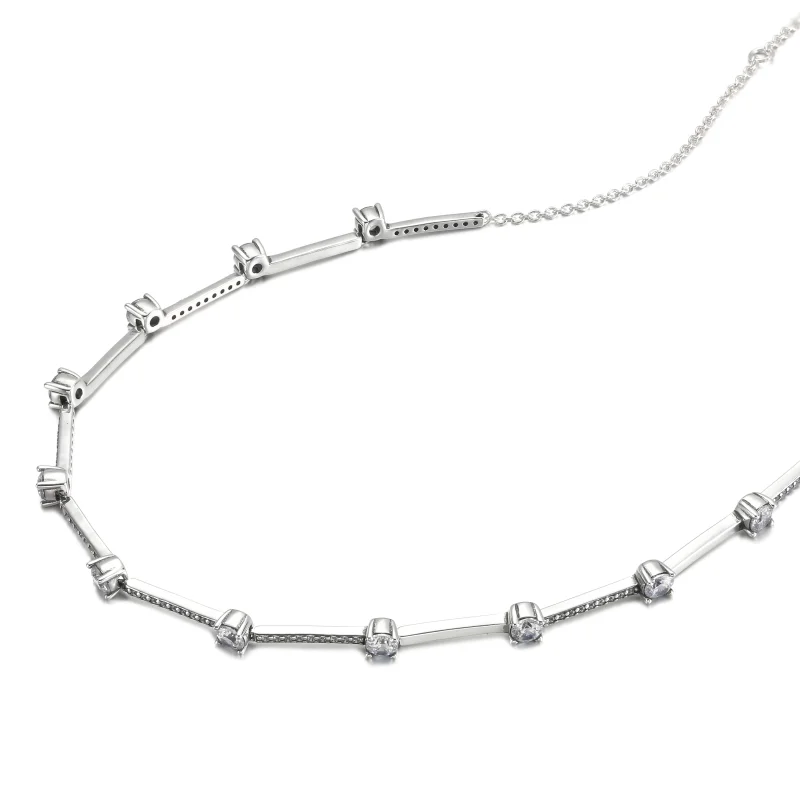 (obrázek pro) PANDORA Náhrdelník Sparkling Pavé Collier Bars - 390059C01 - Zobrazit 3