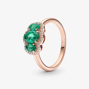 (obrázek pro) PANDORA Prsten Tři Kameny ve vintage stylu - 180057C01