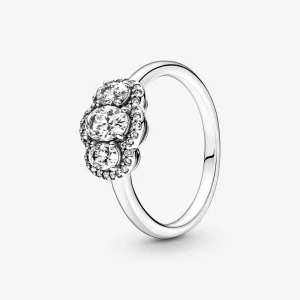 (obrázek pro) PANDORA Prsten Tři Kameny ve vintage stylu - 190049C01