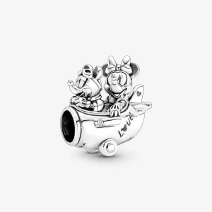 (obrázek pro) PANDORA Přívěsek Disney Mickey Mouse & Minnie Mouse Letadlo - 790108C00