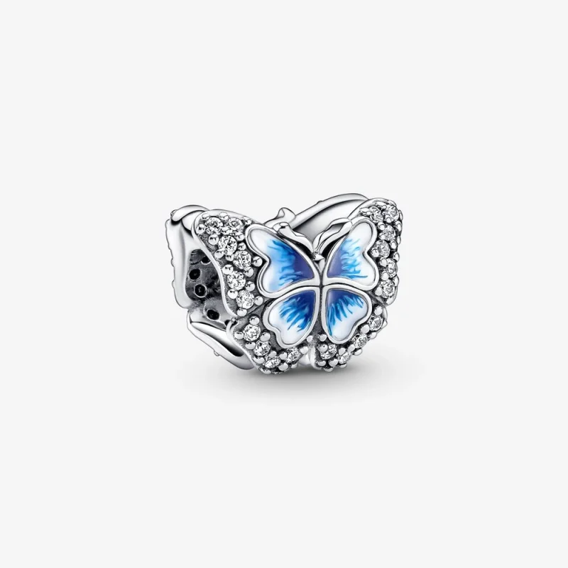 (obrázek pro) PANDORA Přívěsek Modrý třpytivý motýl - 790761C01