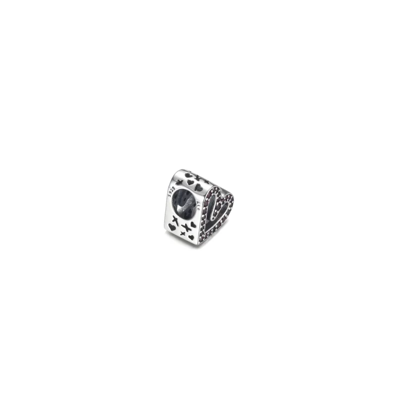 (obrázek pro) PANDORA Přívěsek Třpytivé rubínově červené srdce od ruky - 798692C02 - Zobrazit 3