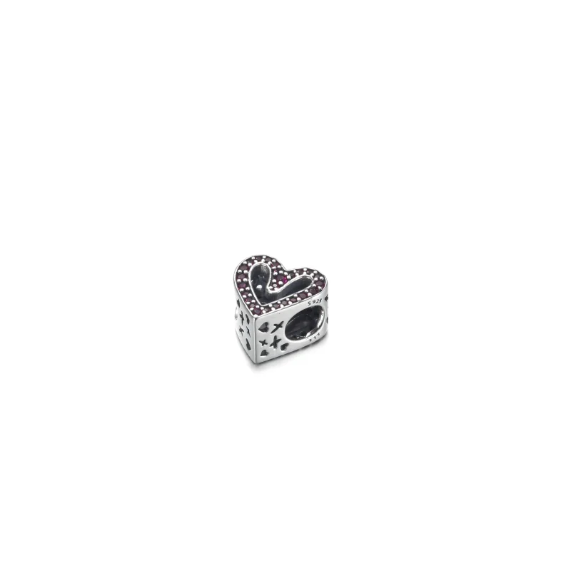 (obrázek pro) PANDORA Přívěsek Třpytivé rubínově červené srdce od ruky - 798692C02 - Zobrazit 4