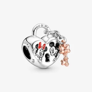 (obrázek pro) PANDORA Přívěsek Visací zámek Disney Mickey Mouse & Minnie Mouse - 780109C01