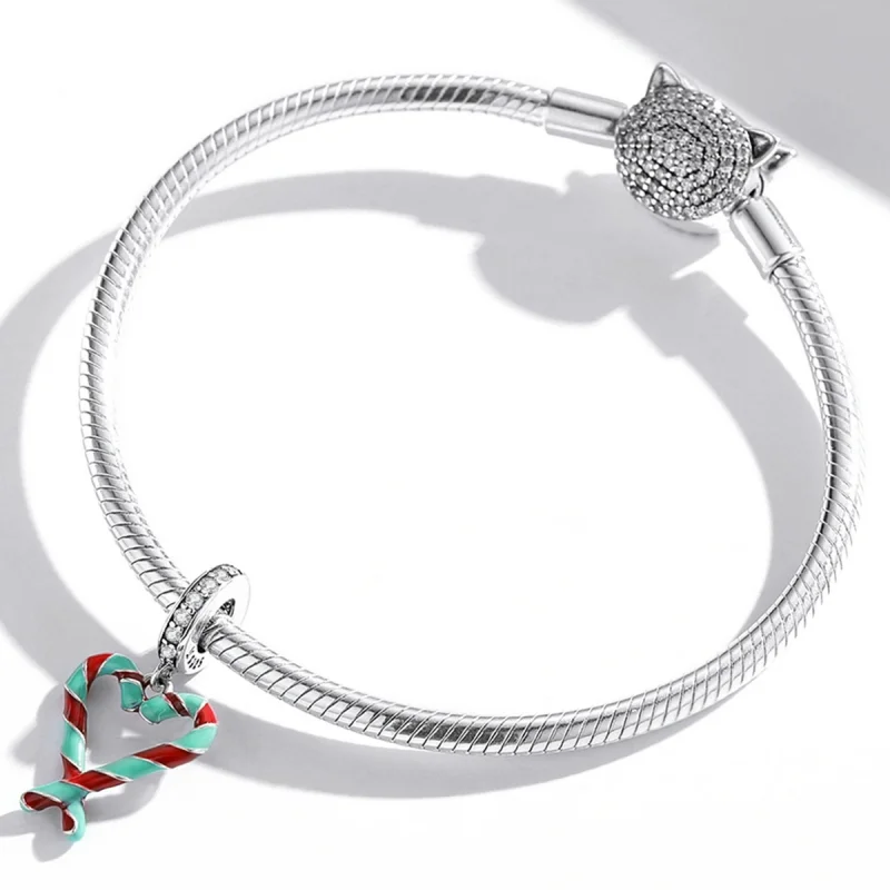 (obrázek pro) Pandora styl Stříbrný amulet s bonbonovou výzdobou - SCC2039 - Zobrazit 3