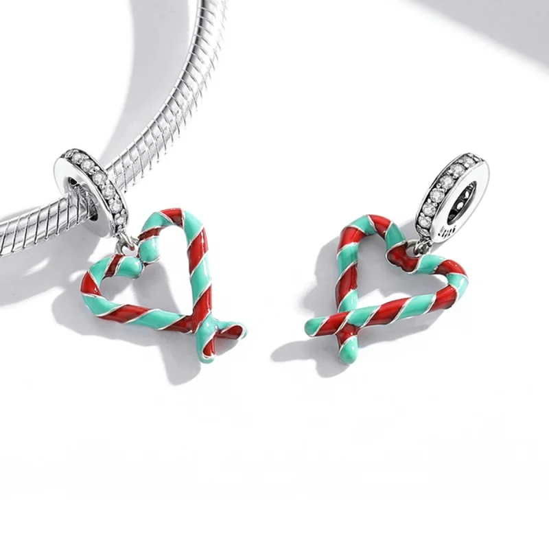 (obrázek pro) Pandora styl Stříbrný amulet s bonbonovou výzdobou - SCC2039 - Zobrazit 4