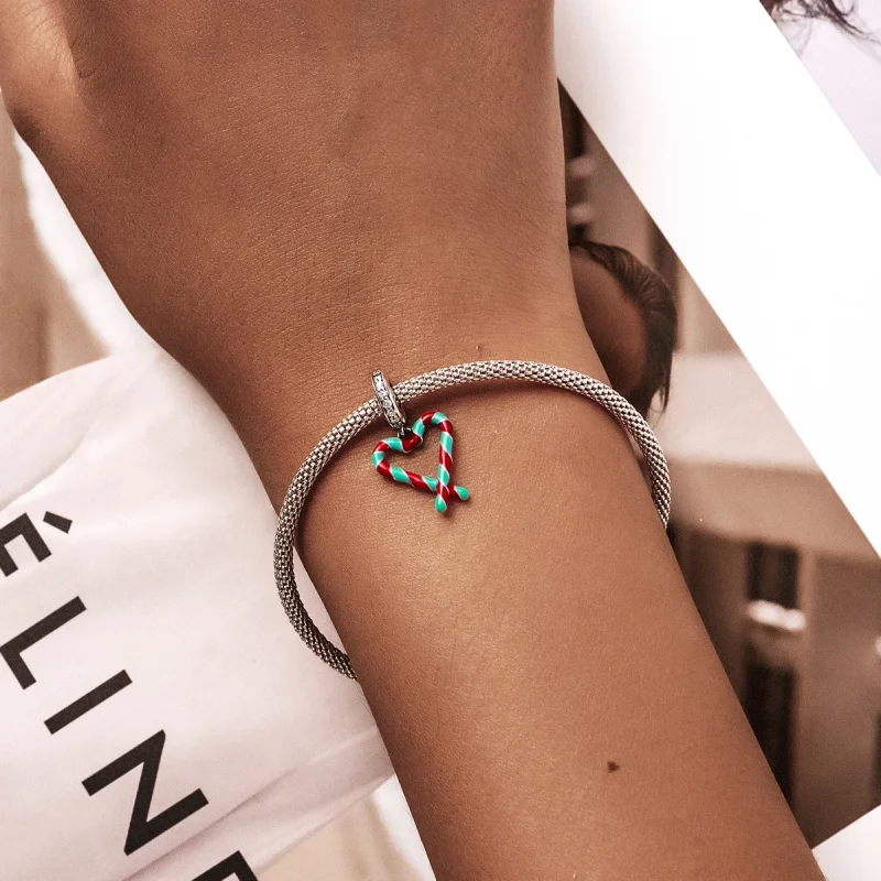 (obrázek pro) Pandora styl Stříbrný amulet s bonbonovou výzdobou - SCC2039 - Zobrazit 5