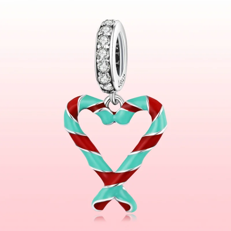 (obrázek pro) Pandora styl Stříbrný amulet s bonbonovou výzdobou - SCC2039 - Zobrazit 6