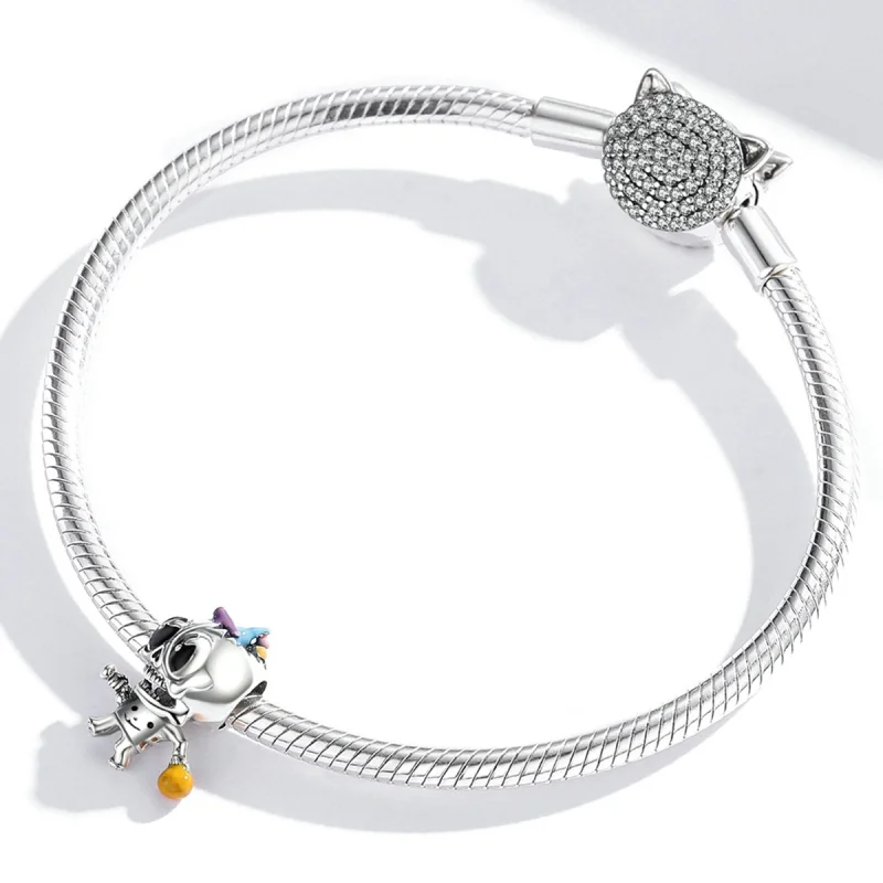 (obrázek pro) Pandora styl Stříbrný amulet s lebkou na Halloween - SCC1955 - Zobrazit 3