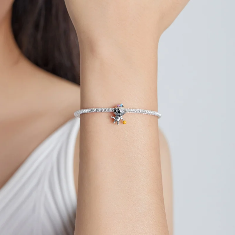 (obrázek pro) Pandora styl Stříbrný amulet s lebkou na Halloween - SCC1955 - Zobrazit 5