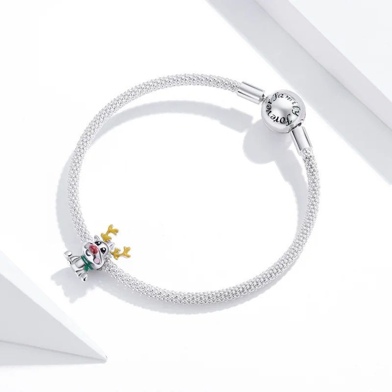 (obrázek pro) Pandora styl Stříbrný amulet s rozkvétajícím sobem - BSC375 - Zobrazit 3