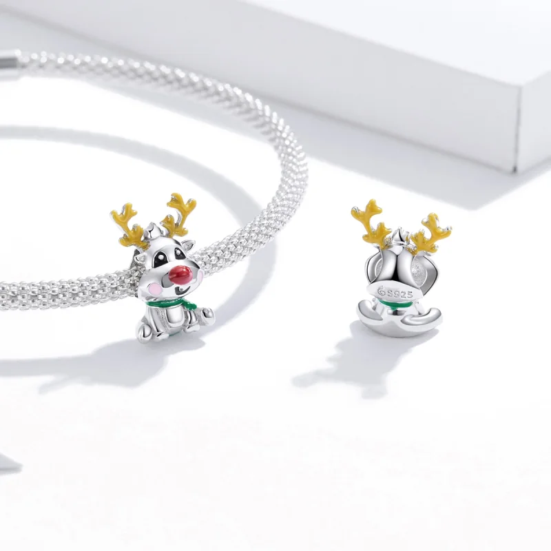 (obrázek pro) Pandora styl Stříbrný amulet s rozkvétajícím sobem - BSC375 - Zobrazit 4