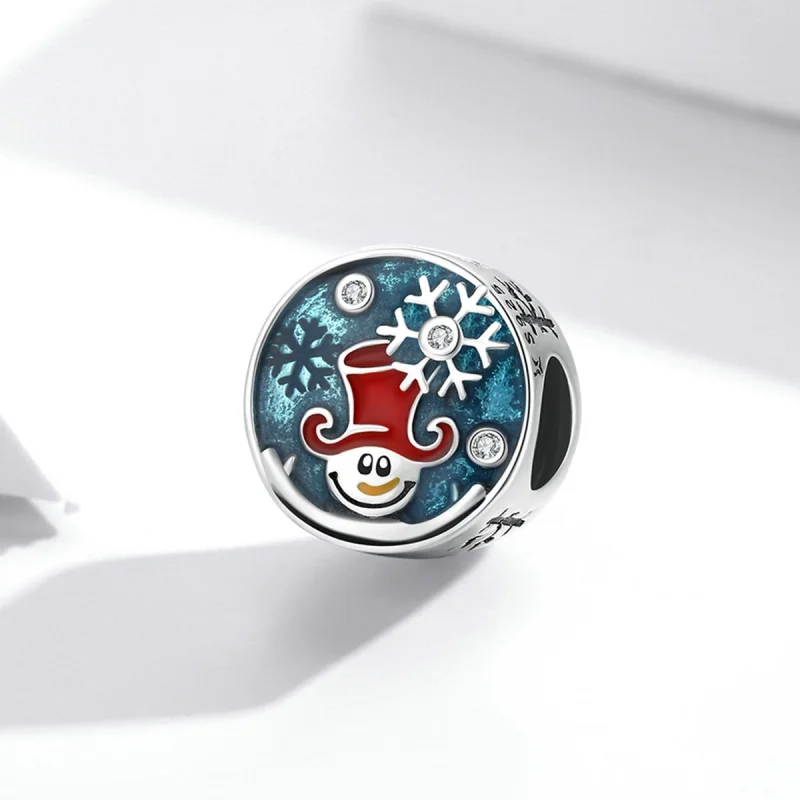 (obrázek pro) Pandora styl Stříbrný vánoční klaun Charm - SCC2038 - Zobrazit 2