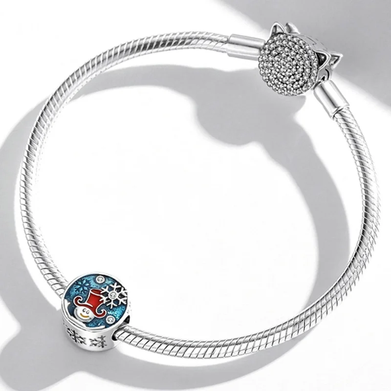 (obrázek pro) Pandora styl Stříbrný vánoční klaun Charm - SCC2038 - Zobrazit 3