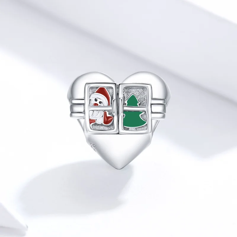 (obrázek pro) Pandora styl Stříbrný vánoční pozdrav Charm - BSC376 - Zobrazit 2