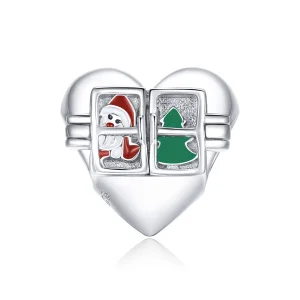 (obrázek pro) Pandora styl Stříbrný vánoční pozdrav Charm - BSC376