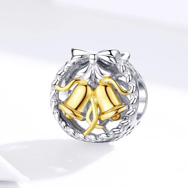 (obrázek pro) Pandora styl Stříbrný Vánoční zvonek Charm - SCC1358 - Zobrazit 3