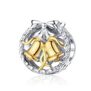 (obrázek pro) Pandora styl Stříbrný Vánoční zvonek Charm - SCC1358