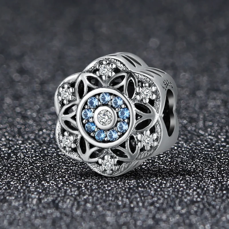 (obrázek pro) Pandora Style Stříbrný Romantický sněhový vločka Charm - SCC247 - Zobrazit 2