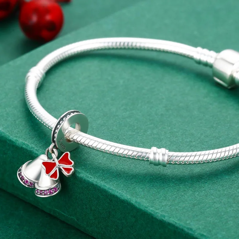 (obrázek pro) Pandora stylu stříbrný přívěsek Lovely bell - SCC233 - Zobrazit 5